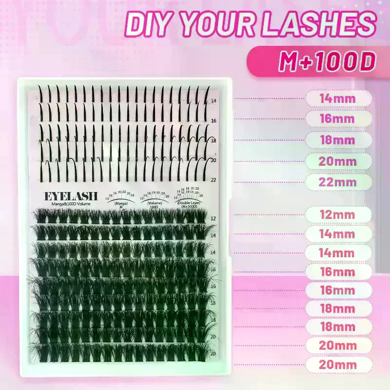 Kit de Cils en Grappes, Cils E - Eyelash Extension Individual avis et prix